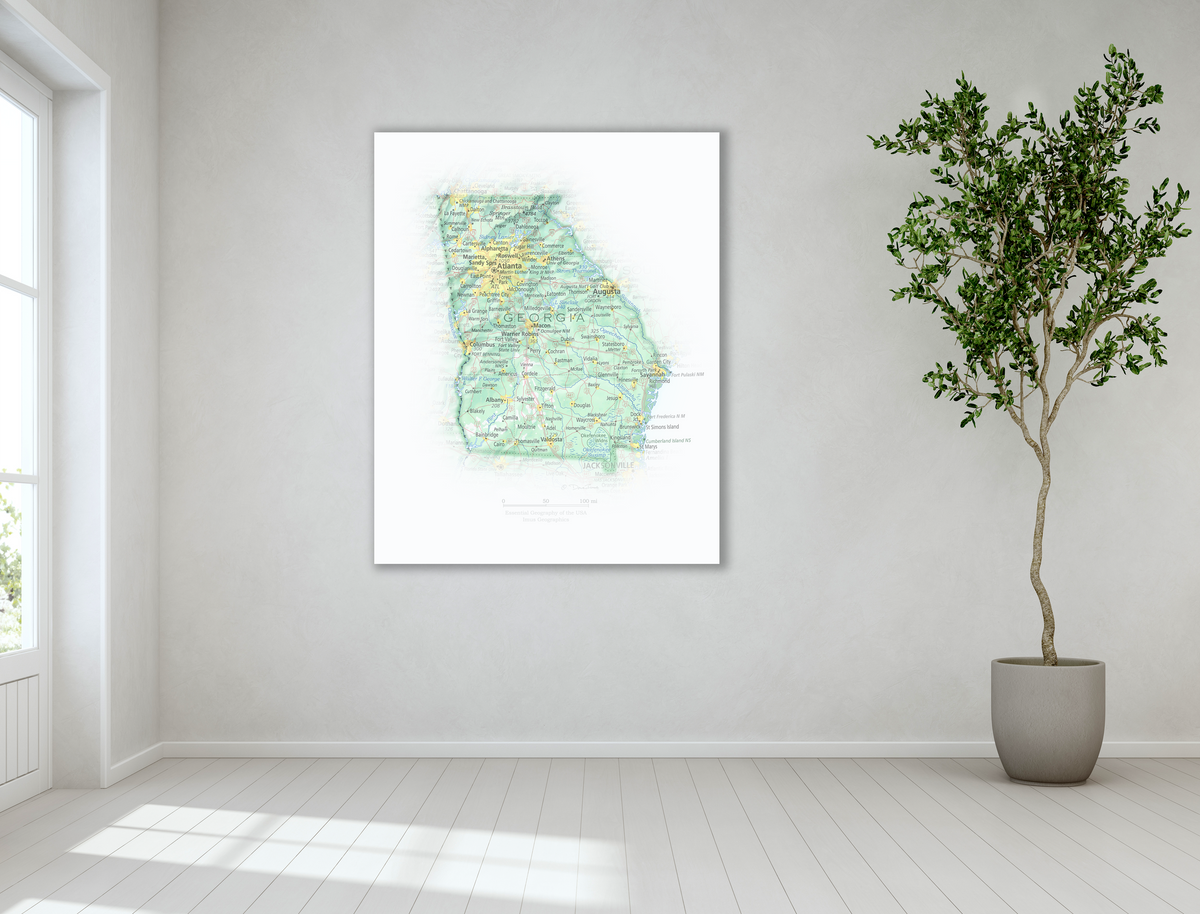 Georgia - Geographic Illustration