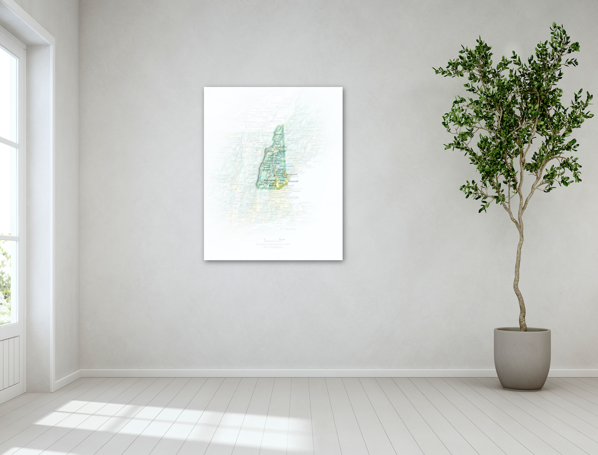 New Hampshire - Geographic Illustration