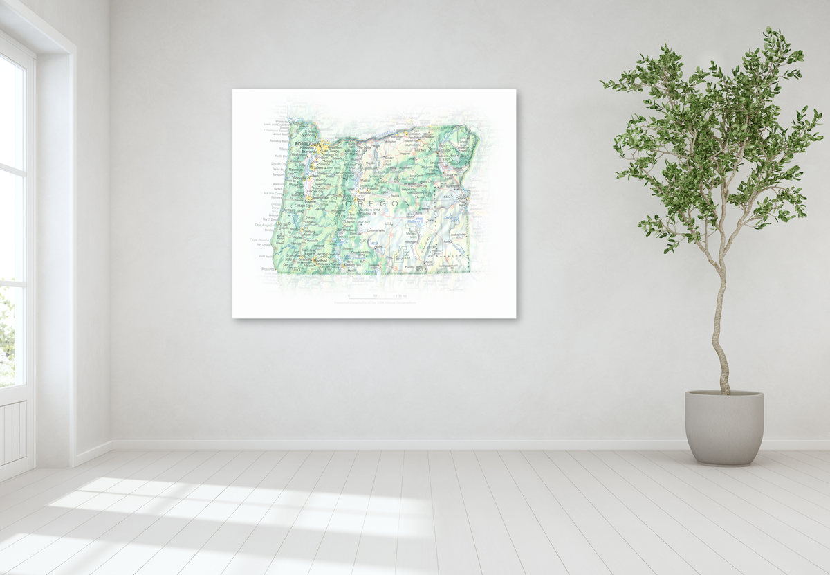 Oregon - Geographic Illustration