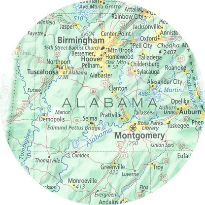 Alabama - Geographic Illustration