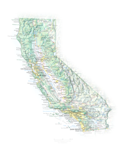 California - Geographic Illustration