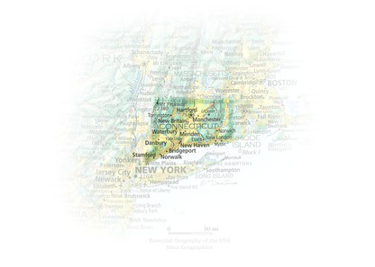 Connecticut - Geographic Illustration