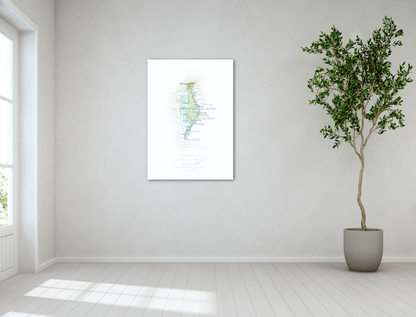 Delaware and the Delmarva Peninsula - Geographic Illustration