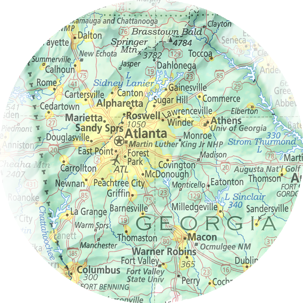 Georgia - Geographic Illustration
