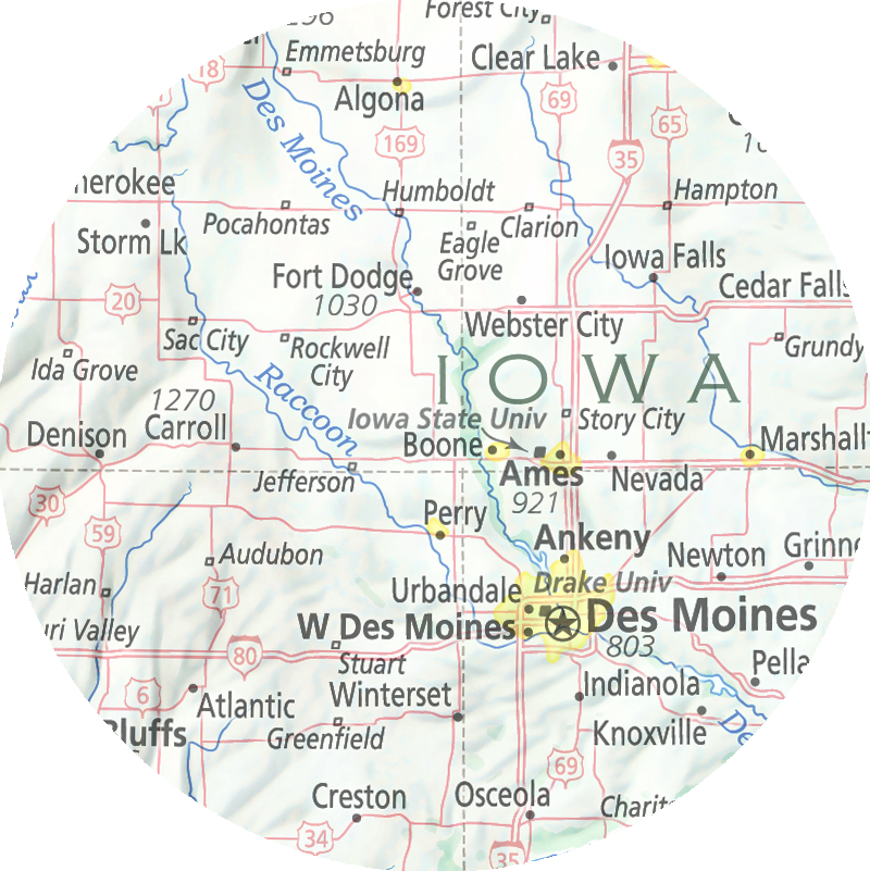 Iowa - Geographic Illustration