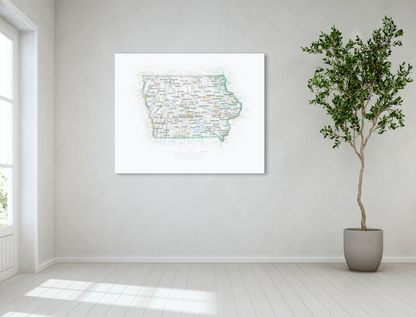 Iowa - Geographic Illustration