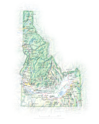 Idaho - Geographic Illustration