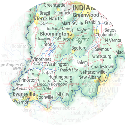 Indiana - Geographic Illustration