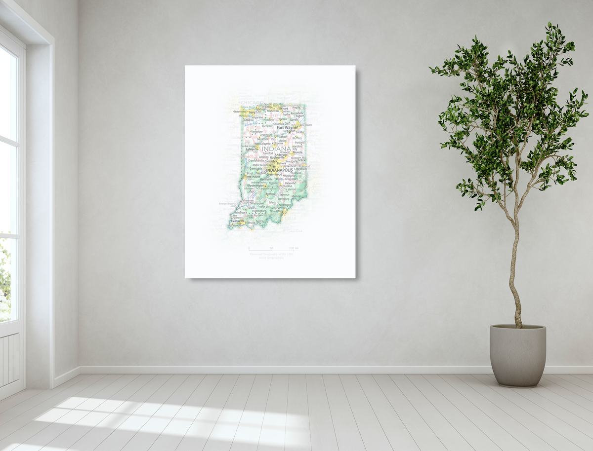 Indiana - Geographic Illustration