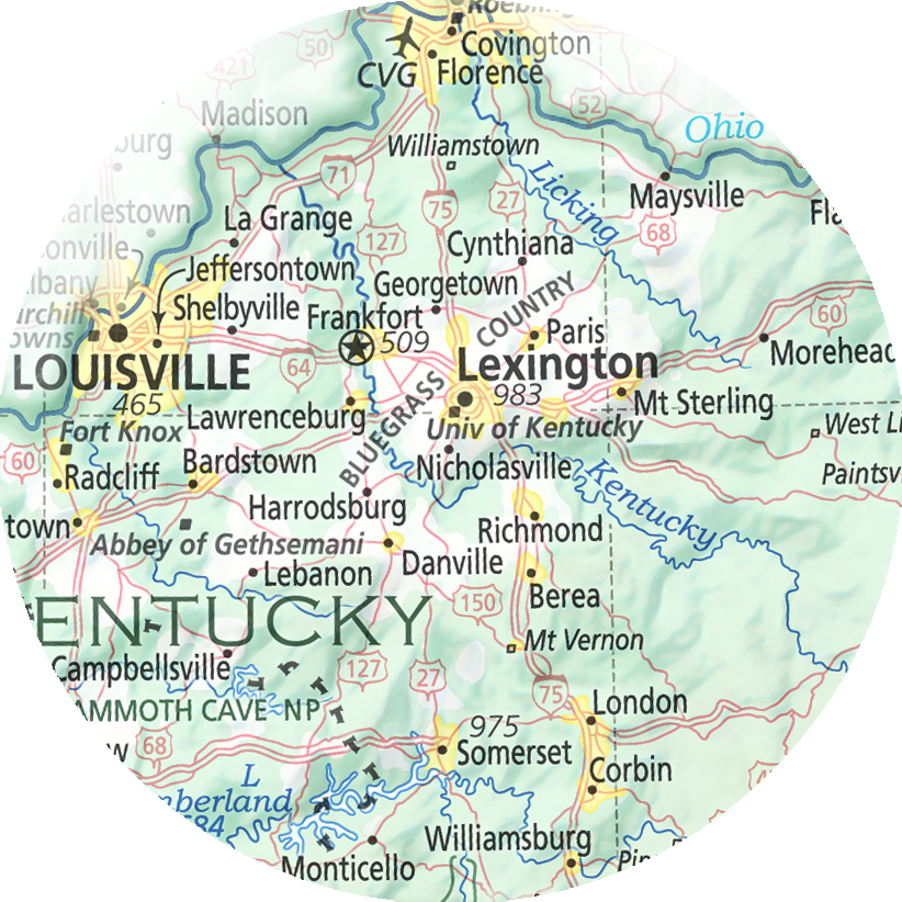 Kentucky - Geographic Illustration