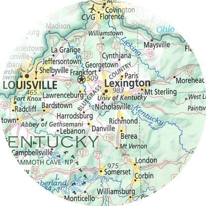 Kentucky - Geographic Illustration