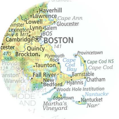 Massachusetts - Geographic Illustration