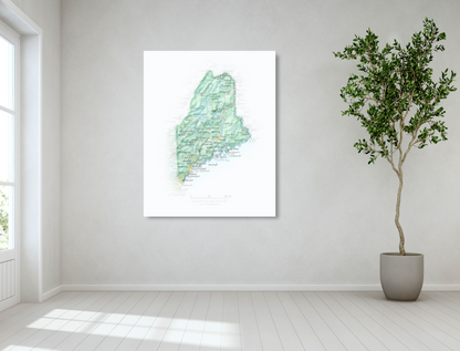 Maine - Geographic Illustration