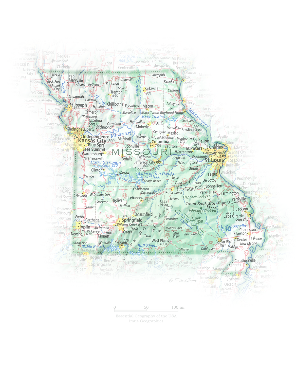 Missouri - Geographic Illustration
