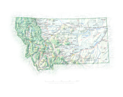 Montana - Geographic Illustration