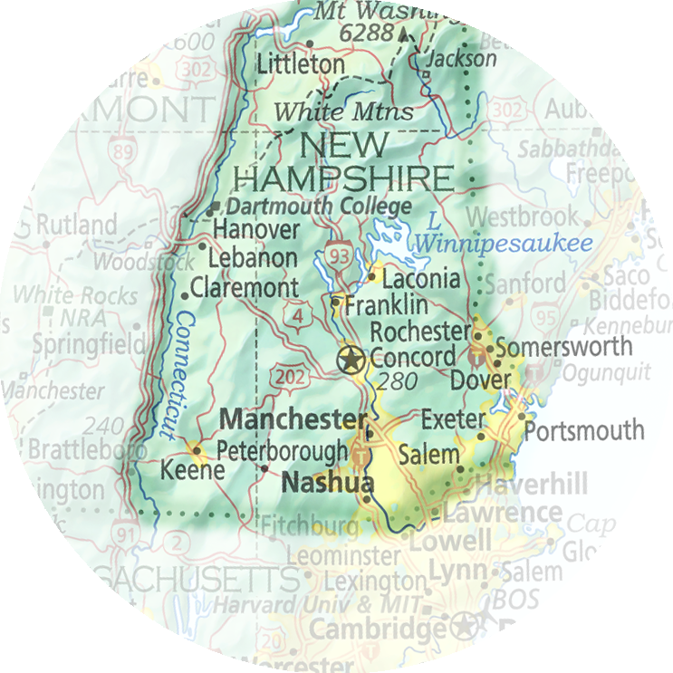 New Hampshire - Geographic Illustration