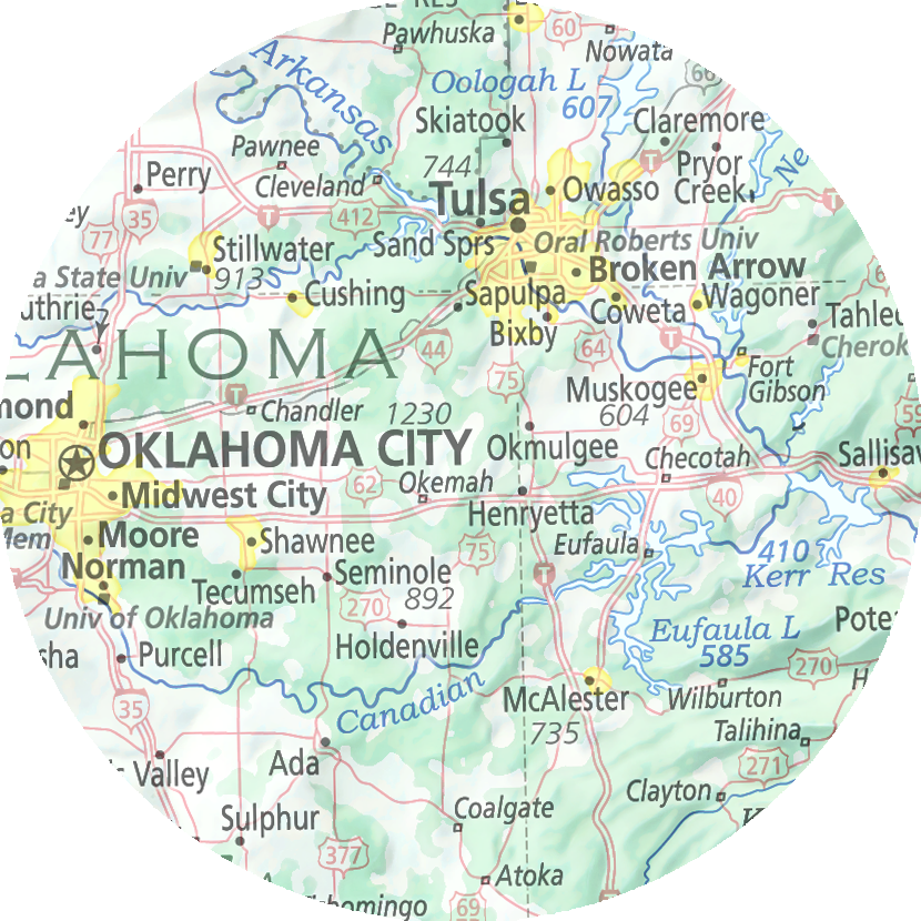 Oklahoma - Geographic Illustration