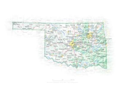 Oklahoma - Geographic Illustration