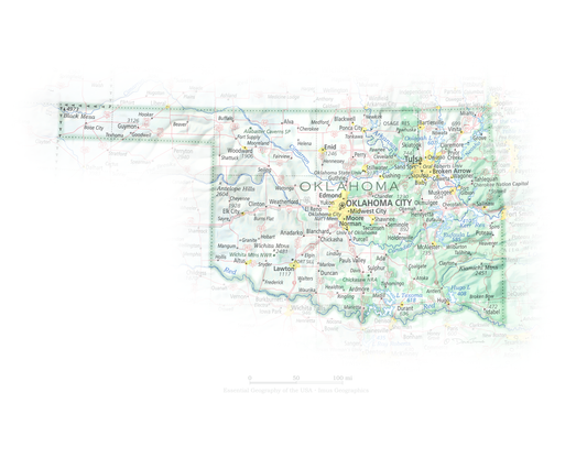 Oklahoma - Geographic Illustration