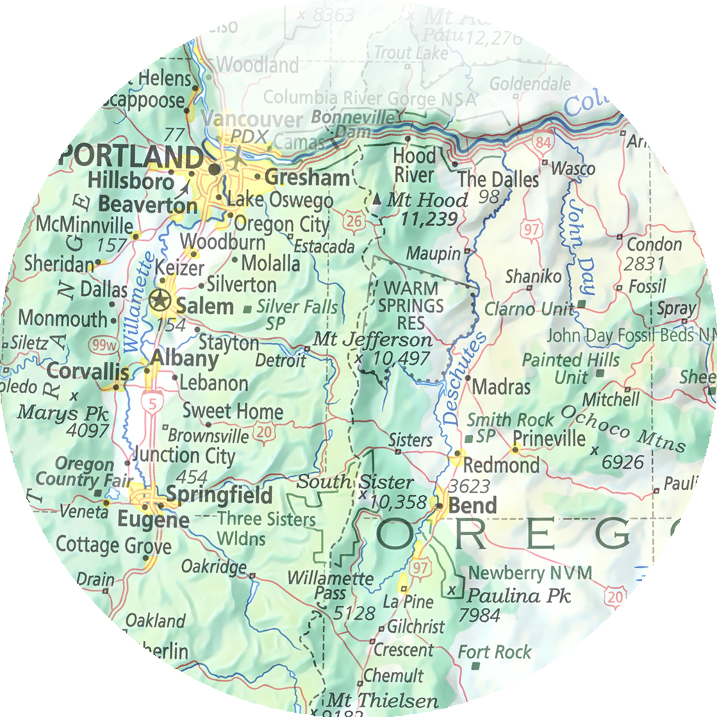 Oregon - Geographic Illustration