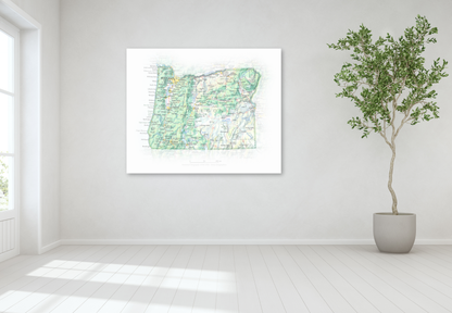 Oregon - Geographic Illustration