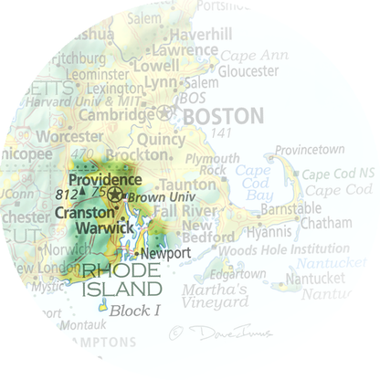 Rhode Island - Geographic Illustration