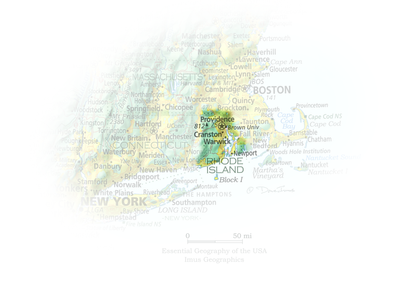 Rhode Island - Geographic Illustration