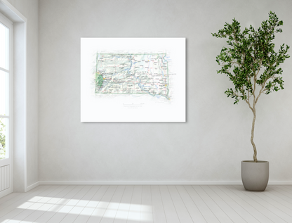 South Dakota - Geographic Illustration