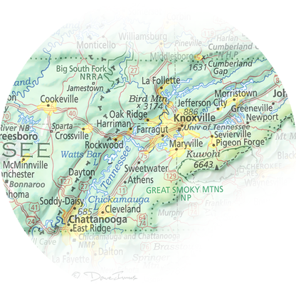 Tennessee - Geographic Illustration