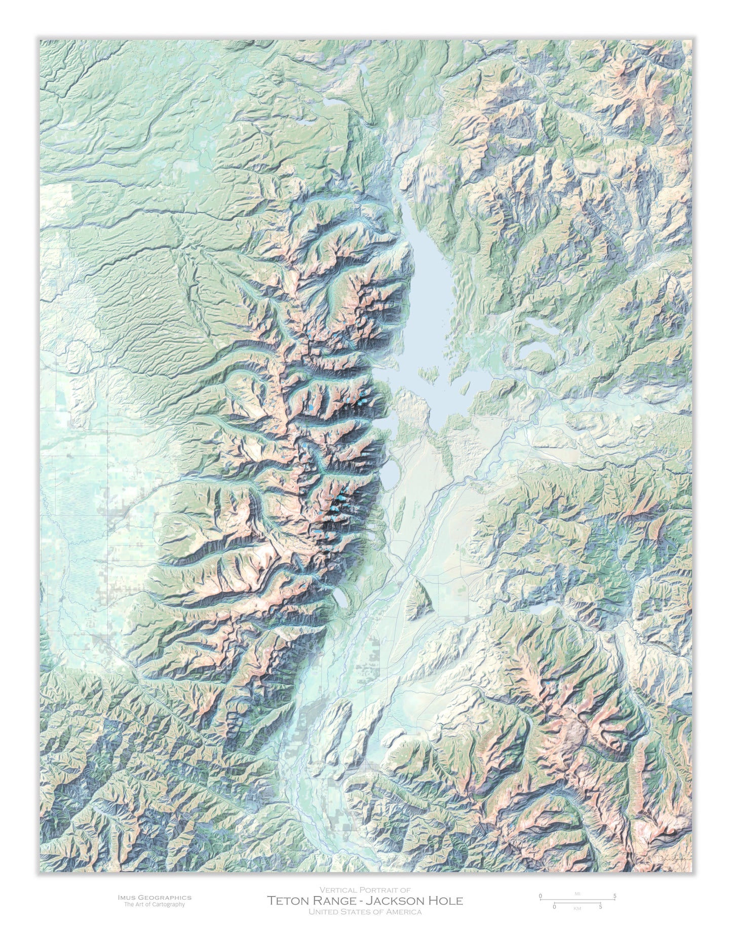 Vertical Portrait of Teton Range-Jackson Hole, USA