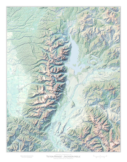 Vertical Portrait of Teton Range-Jackson Hole, USA