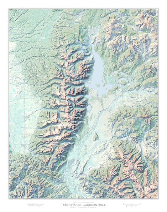 Vertical Portrait of Teton Range-Jackson Hole, USA