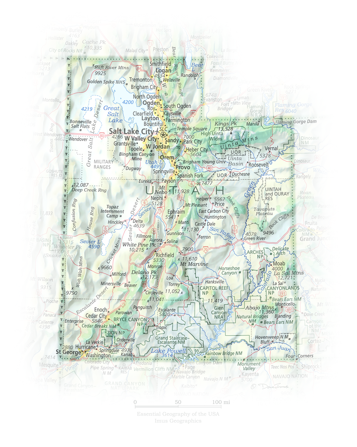 Utah - Geographic Illustration