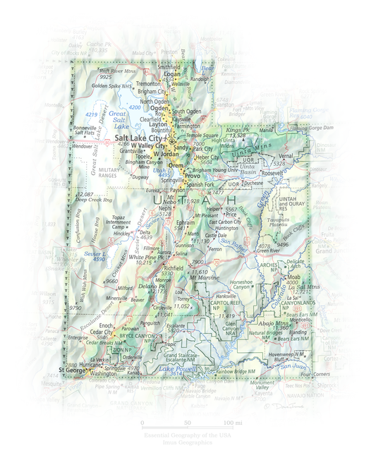 Utah - Geographic Illustration