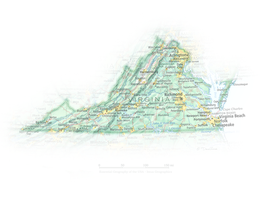 Virginia - Geographic Illustration