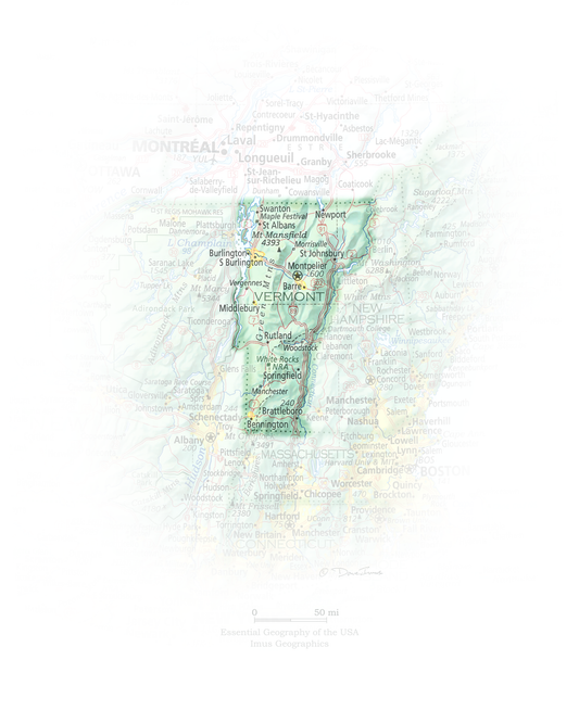Vermont - Geographic Illustration