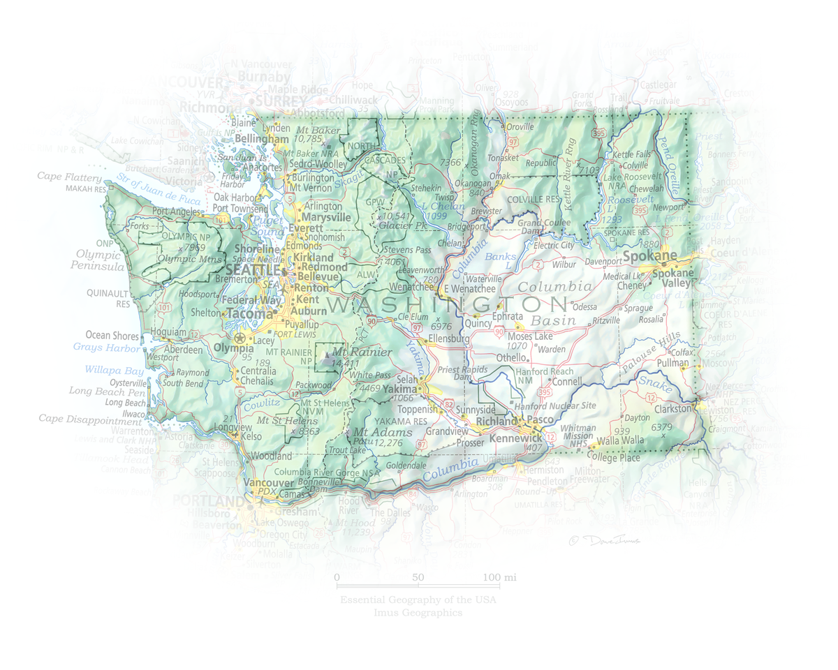 Washington - Geographic Illustration