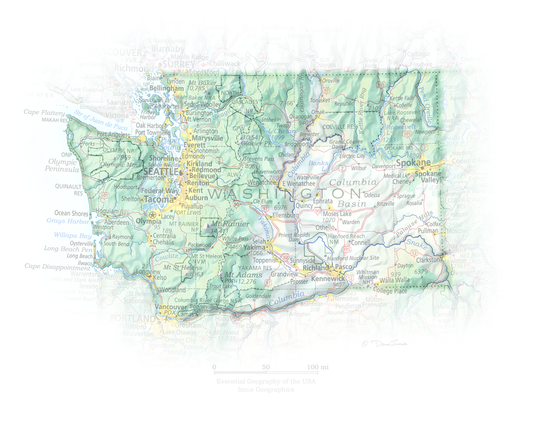 Washington - Geographic Illustration