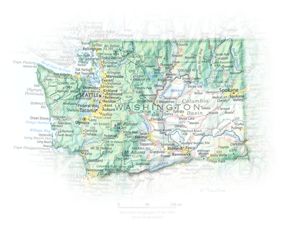 Washington - Geographic Illustration