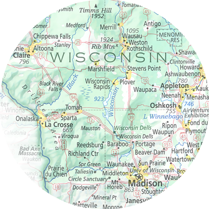 Wisconsin - Geographic Illustration